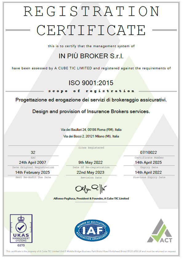 Certificazione Iso 9001