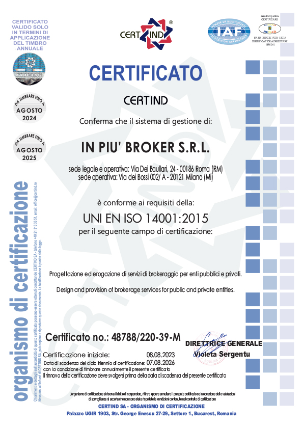 Certificazione Iso 14001